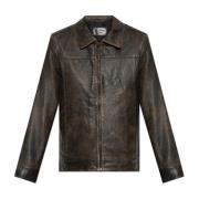 Leren jas Alkan AllSaints , Brown , Heren