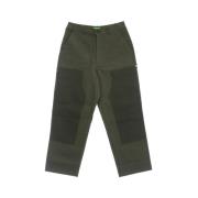 Dubbele Knie Olijf Lange Broek HUF , Green , Heren