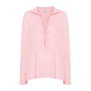 Roze Crepe Textuur Shirt Philosophy di Lorenzo Serafini , Pink , Dames