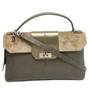 Pre-owned Leather handbags Cartier Vintage , Gray , Dames