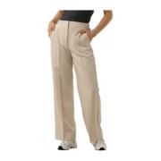 Beige Klassieke Broek voor Vrouwen Second Dames , Beige , Dames