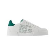 Pre-owned Leather sneakers Dolce & Gabbana Pre-owned , White , Dames