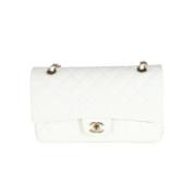 Pre-owned Leather chanel-bags Chanel Vintage , White , Dames