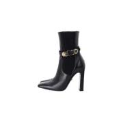 Pre-owned Leather boots Versace Pre-owned , Black , Dames