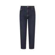 Diepzeegroene Mom Fit Jeans Philipp Plein , Blue , Dames