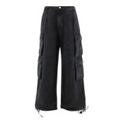 Cargo Katoenen Broek Zwart Italië 44 Label Group , Black , Heren