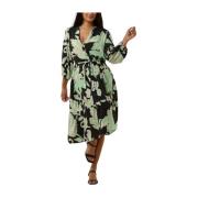 Bloemenprint Midi Jurk Vrouwen Summum Woman , Multicolor , Dames