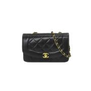 Pre-owned Leather chanel-bags Chanel Vintage , Black , Dames