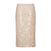 Witte Paillet Glow Lange Rok P.a.r.o.s.h. , White , Dames