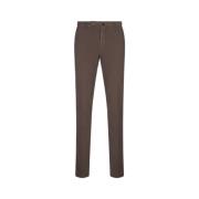 Bruine Slim Fit Doeskin Broek Incotex , Brown , Heren