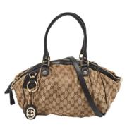 Pre-owned Leather gucci-bags Gucci Vintage , Brown , Dames