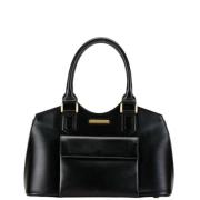 Pre-owned Leather handbags Burberry Vintage , Black , Dames