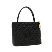 Pre-owned Canvas chanel-bags Chanel Vintage , Black , Dames