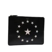 Pre-owned Leather clutches Givenchy Pre-owned , Black , Dames