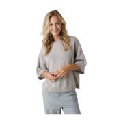 Relaxed SS Sweater Dante 6 , Gray , Dames