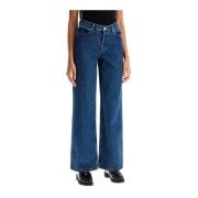 Wijd gesneden Elisabeth jeans in indigo denim A.p.c. , Blue , Dames