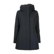 Blauwe Donsjas Windbestendig Woolrich , Blue , Dames