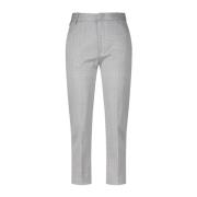 Slim Fit Gestreepte Broek Dondup , Gray , Dames