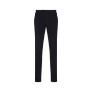 Slim Fit Navy Blue Doeskin Broek Incotex , Blue , Heren