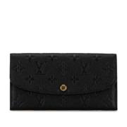 Pre-owned Leather wallets Louis Vuitton Vintage , Black , Dames