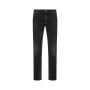 Zwarte Super Straight Jeans Philipp Plein , Black , Heren