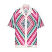 Geometrisch Patroon Korte Mouwen Shirt Valentino Garavani , Multicolor...