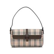 Pre-owned Canvas shoulder-bags Burberry Vintage , Beige , Dames