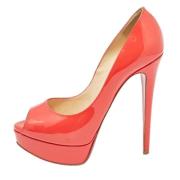 Pre-owned Leather heels Christian Louboutin Pre-owned , Pink , Dames