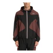 Multikleur Rits Hoodie met Zakken Emporio Armani EA7 , Brown , Heren