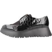 Platform Loafers Wonders , Black , Dames