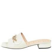 Pre-owned Leather sandals Gucci Vintage , White , Dames