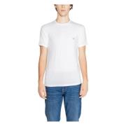 Wit Modal Lycra T-Shirt Mannen Emporio Armani , White , Heren