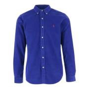 Blauw Katoenen Shirt met Logo Polo Ralph Lauren , Blue , Heren