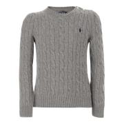 Wol Kasjmier Pullover Grijs Polo Ralph Lauren , Gray , Dames