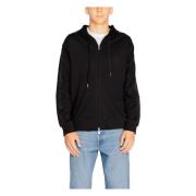 Zwarte Hoodie met Rits Armani Exchange , Black , Heren