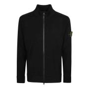 Volledige Rits Trui Stone Island , Black , Heren