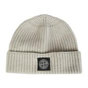 Wollen Beanie Muts Stone Island , Beige , Heren