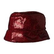 Rode Paillet Bucket Hat Dolce & Gabbana , Red , Heren