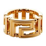 Gouden Greca Patroon Messing Sieraden Versace , Yellow , Dames