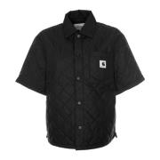 Gerecycled Polyester Shirt Jas met Drukknopen Carhartt Wip , Black , D...