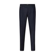 Elegante Gestreepte Pantalon Cinque , Blue , Heren