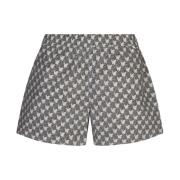 Witte Wijde Poplin Shorts Tory Burch , Black , Dames