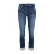 Blauwe Skinny Jeans met Logo Versiering Liu Jo , Blue , Dames