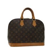 Pre-owned Canvas handbags Louis Vuitton Vintage , Brown , Dames