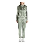 Effen Rits Tracksuit met Logo Detail Emporio Armani EA7 , Green , Dame...