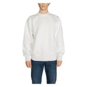 Witte Ronde Hals Sweatshirt Lange Mouwen Calvin Klein , White , Heren