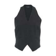 Stijlvolle Katoenmix Vest Guess , Black , Dames