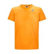 Moderne Unisex T-shirt met Logo K-Way , Orange , Heren