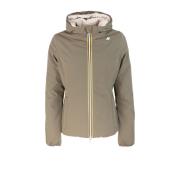 Dubbelzijdige capuchonjas K-Way , Beige , Dames