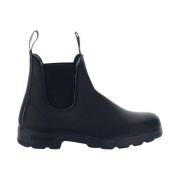 Elastic Beatles Leder Ankle Boots Blundstone , Black , Heren